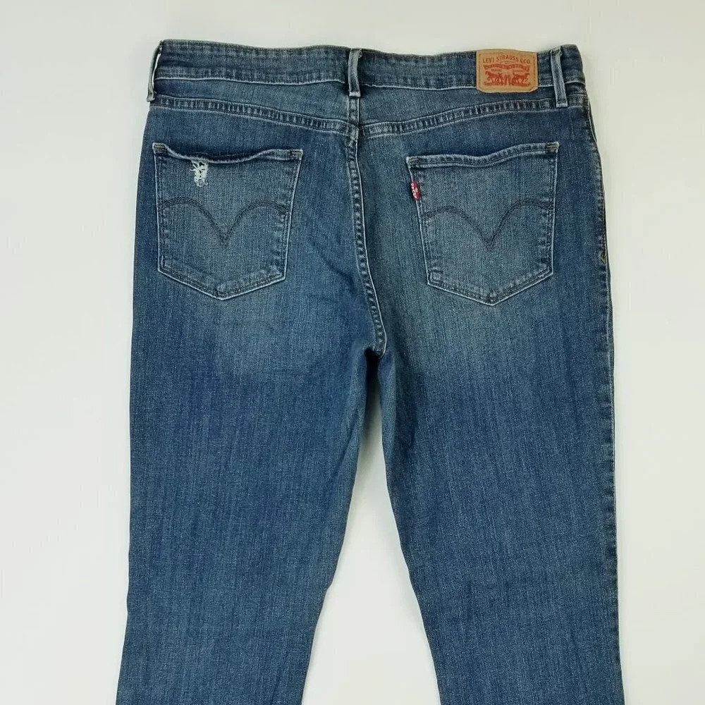 Levi's 33X30 Women's Mid Rise Skinny Blue Denim 99% Cotton 1% Elastane Jeans
